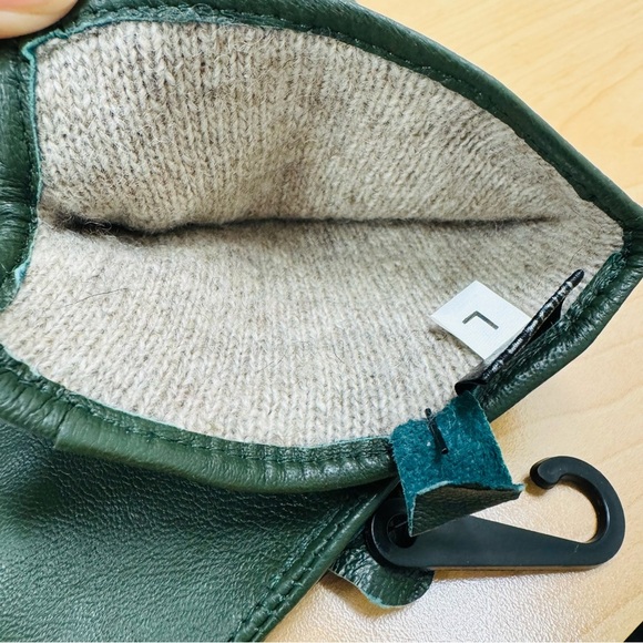 NWOT Forest Green Genuine Leather Gloves – Size Large - Picture 6 of 6